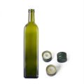 Food Grade 250ml 500ml 750ml 1000ml Square Dark Green Marasca Glass Bottle Olive Oil Bottle 500ml Antique Green Round Olive Oil Bottle